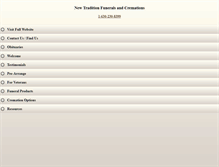 Tablet Screenshot of newtraditionfunerals.com